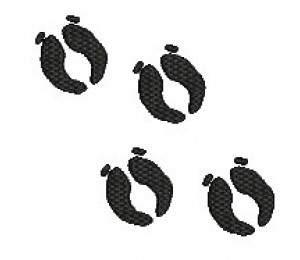 Stickdatei - Rudolf Hufabdruck Fußabdruck Rentier